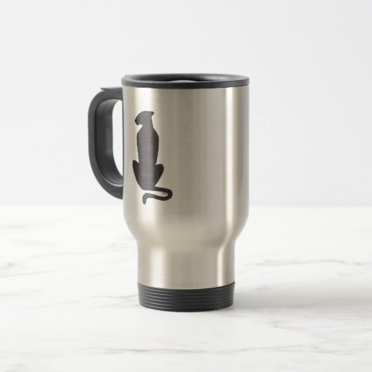 Silhouette Black Cat Reisebecher (Vorderseite Links)