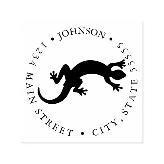 Silhouette Black Lizard Rückgabezeichen Permastempel (Design)