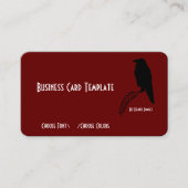 Silhouette Black Raven Bird Business Card Visitenkarte (Vorderseite)