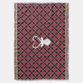 Silhouette "Black Red Checkered & Rentier" Decke (Vorderseite Vertikal)