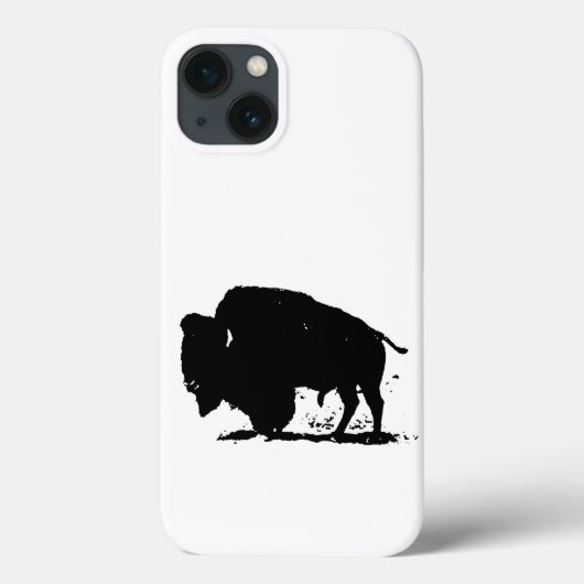 Silhouette Black & White Buffalo Case-Mate iPhone Hülle (Rückseite)