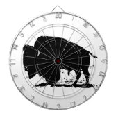 Silhouette Black & White Buffalo Dartscheibe (vorne)