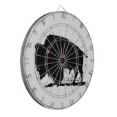 Silhouette Black & White Buffalo Dartscheibe (Vorderseite Links)