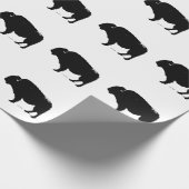 Silhouette Black & White Buffalo Geschenkpapier (Ecke)