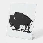 Silhouette Black & White Buffalo Sockelschild (Vorderseite)