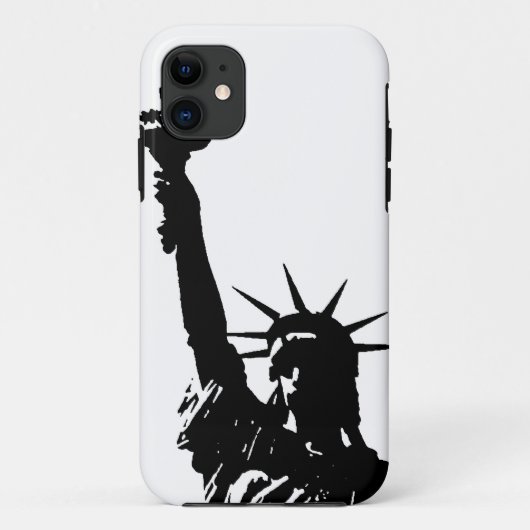 Silhouette "Black & White Lady Liberty" Case-Mate iPhone Hülle (Rückseite)