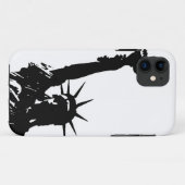 Silhouette "Black & White Lady Liberty" Case-Mate iPhone Hülle (Rückseite (Horizontal))