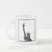 Silhouette "Black & White Lady Liberty" Mattglastasse (Links)