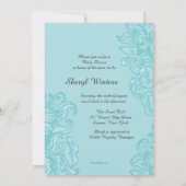 Silhouette Blue Baby Dusche Einladung (Rückseite)