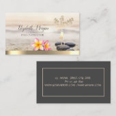 Silhouette, Blume, Yoga Visitenkarte (Vorne/Hinten)