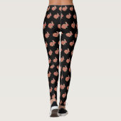 Silhouette Blütenbraun Kaninchen Leggings (Rückseite)