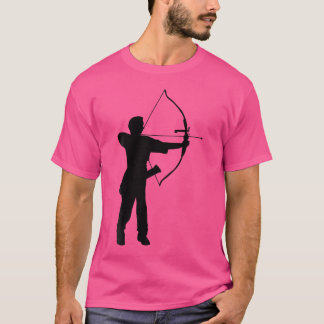 Silhouette Bogenschütze Spieler Bogen und Pfeil Sc T-Shirt