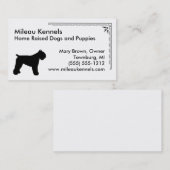 Silhouette Bouvier des Flandres Visitenkarte (Vorne/Hinten)