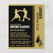 Silhouette Boxing Match, Boxing Class Advert Flyer (Vorne)