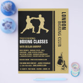 Silhouette Boxing Match, Boxing Class Advert Flyer (Einzeln)