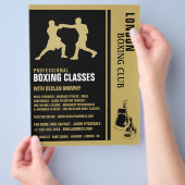Silhouette Boxing Match, Boxing Class Advert Flyer (Hand)