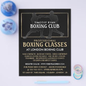 Silhouette Boxing Match, Boxing Class Advert Flyer (Einzeln)