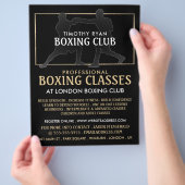 Silhouette Boxing Match, Boxing Class Advert Flyer (Hand)