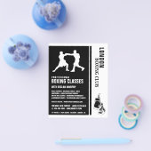 Silhouette Boxing Match, Boxing Class Advert Flyer (Einzeln)