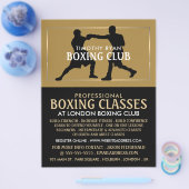 Silhouette Boxing Match, Boxing-Klassenwerbung Flyer (Einzeln)