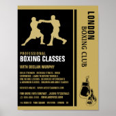 Silhouette Boxing Match, Boxing-Klassenwerbung Poster (Vorne)
