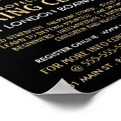 Silhouette Boxing Match, Boxing-Klassenwerbung Poster (Ecke)