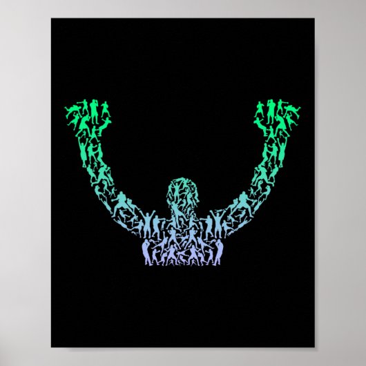 Silhouette Boys Boxer Shirt Boxer Shirt Mens Boxer Poster (Vorne)