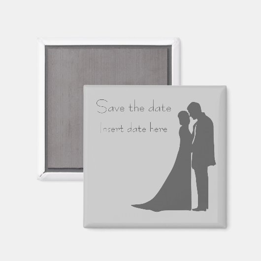 Silhouette "Braut und Bräuche" Speichern Sie das D Magnet (Vorderseite/Rückseite)