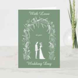 Silhouette Braut und Groom Personalisiert Hochzeit Karte