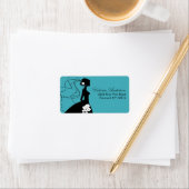 Silhouette Bride Rücksendeadressen-Aufkleber. Adressaufkleber (Insitu)