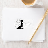 Silhouette Bride Rücksendeadressen-Aufkleber. Adressaufkleber (Insitu)