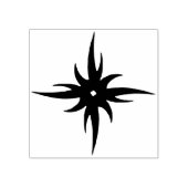 Silhouette-Briefmarke der Stammes-Sternexplosion Gummistempel (Prägung)