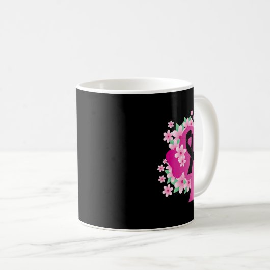 Silhouette Brustkrebs Kaffeetasse (VorderseiteRechts)