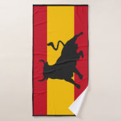 Silhouette Bull auf spanischer Flagge Badehandtuch (Badehandtuch)