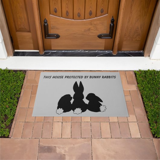 Silhouette Bunny Rabbits Doormat Fußmatte (Außenbereich)