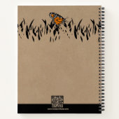 Silhouette Butterfly Garden Notizblock (Rückseite)