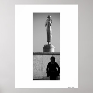 Silhouette BW Paris Poster
