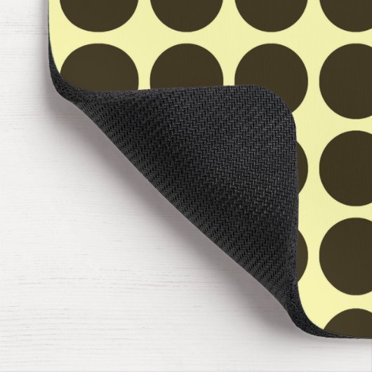 Silhouette Café Mocha Cream Neutral Dots Fashion Mousepad (Ecke)