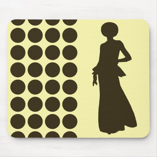 Silhouette Café Mocha Cream Neutral Dots Fashion Mousepad (Vorne)