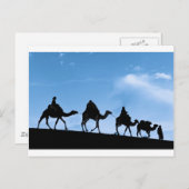 Silhouette Camel Caravan Postkarte (Vorne/Hinten)
