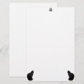 Silhouette Cat Writpapier Briefpapier (Vorne/Hinten)