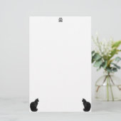 Silhouette Cat Writpapier Briefpapier (Stehend Vorderseite)