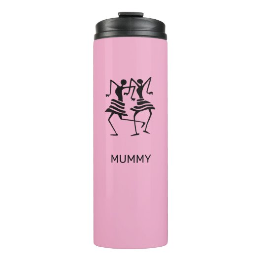 Silhouette Celebration Dance Mumm Pink Thermosbecher (Vorderseite)