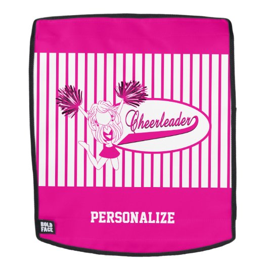 Silhouette Cheerleader Girl Rucksack (Abnehmbare Front)