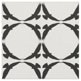 Silhouette Circle of Hawks Bird Nature Art Stoff
