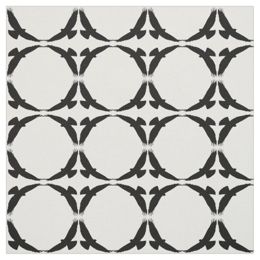 Silhouette Circle of Hawks Bird Nature Art Stoff (Muster)