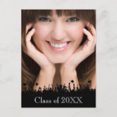 Silhouette Class of Senior Abschluss Open House Einladungspostkarte (Vorderseite)