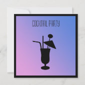 Silhouette Cocktail Party Einladung (Rückseite)