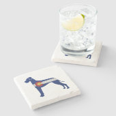 Silhouette Colorado Flag Steinuntersetzer (Seitenansicht)