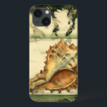 Silhouette Conch Muschel iPhone 13 Hülle<br><div class="desc">Bleibe mit diesem Stück zeitgenössischer Kunst von Jennifer Goldberger entspannt. Ihre Sammlung von Muschelkunst ist entspannend und inspirierend. Dieses Kunstwerk konzentriert sich auf eine große Muschel von Conch,  umgeben von grünem Korallenriff. Holen Sie sich diese wunderschöne Meereskunst heute mit einem Silhouette-Gefühl auf Ihrem nächsten Produkt.</div>